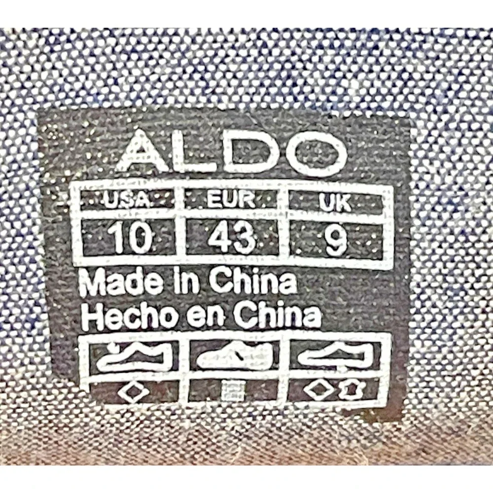 Mens ALDO  Black 2 Eyelet Deck Boat Shoes Loafers sz 10